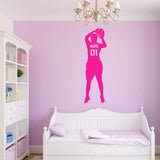 Custom Basketball Girl Wall Decal - Personalized Name Girls Room Sports Decor VWAQ - CS22