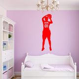 Custom Basketball Girl Wall Decal - Personalized Name Girls Room Sports Decor VWAQ - CS22