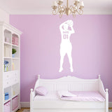 Custom Basketball Girl Wall Decal - Personalized Name Girls Room Sports Decor VWAQ - CS22