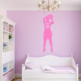 Custom Basketball Girl Wall Decal - Personalized Name Girls Room Sports Decor VWAQ - CS22