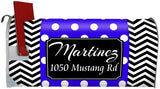 VWAQ Custom Mailbox Cover - Personalized Magnetic Mailbox Wrap Name and Address - PMBM8 