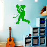 Hockey Player Wall Decal Personalized - Custom Name Sports Wall Sticker for Boys Room VWAQ - CS23