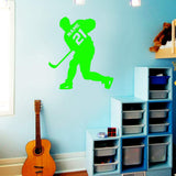 Hockey Player Wall Decal Personalized - Custom Name Sports Wall Sticker for Boys Room VWAQ - CS23