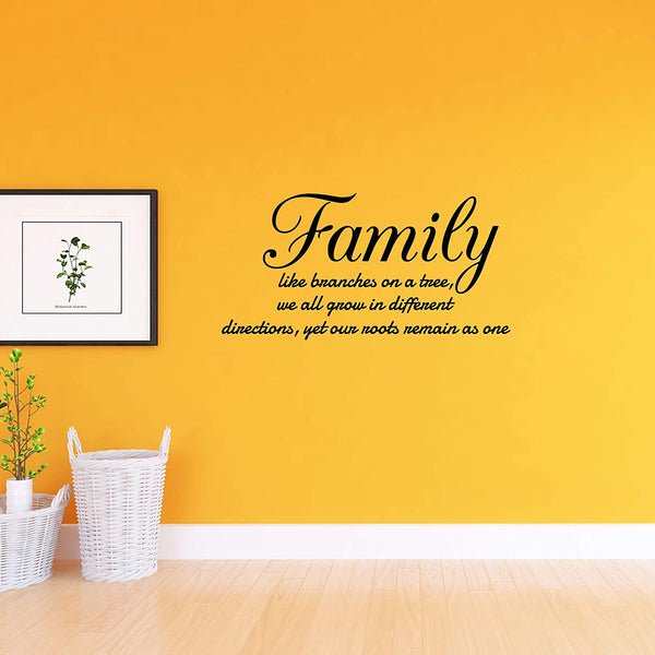 VWAQ Family Like Branches on a Tree Vinyl Wall Decals Quotes Home Sayings Decor 