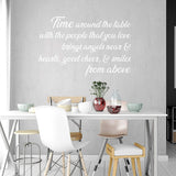 Time Around The Table with The People That You Love Wall Decal Dining Room Family Quotes VWAQ