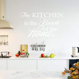 The Kitchen is The Heart of The Home Wall Decal Sticker Decor - Dining Room Vinyl Wall Sayings VWAQ