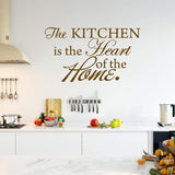 The Kitchen is The Heart of The Home Wall Decal Sticker Decor - Dining Room Vinyl Wall Sayings VWAQ