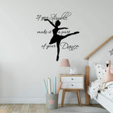 If You Stumble Make it a Part of Your Dance Wall Decal Girls Room Dance Studio Quotes Vinyl Sayings Ballerina Decor VWAQ