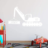 Personalized Excavator Wall Decal Construction Truck Boys Room VWAQ - CS26
