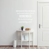 When You are Going Through Something Hard and Wonder Where God is Remember The Teacher is Always Quiet During A Test Wall Decal Christian Quotes Decor VWAQ