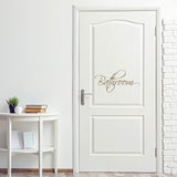 Bathroom Door Decal Vinyl Sticker Restroom Decor Home Decorations VWAQ