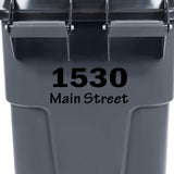 Personalized Trash Can Decal Custom Garbage Bin Decor Address Vinyl Sticker VWAQ - TC14