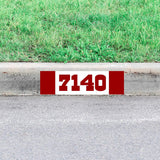 VWAQ Custom Curbside Numbers Decal Personalized Curb Street Address Sticker Home Decor - PCCD12 