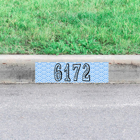 VWAQ Personalized Curbside Street Number Sticker Custom Curb Address Decal Vinyl Home Decor - PCCD13 