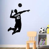 VWAQ Volleyball Player Decal with Personalized Name - CS42 