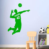 Volleyball Player Decal with Personalized Name VWAQ - CS42