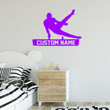 Gymnastics Wall Decal with Personalized Name VWAQ - CS44