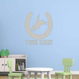 Cowboy Rodeo Wall Decal with Personalized Name VWAQ - CS45