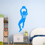 Football Player Wall Decal with Personalized Name VWAQ - CS48
