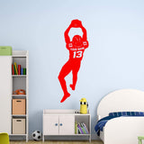 Football Player Wall Decal with Personalized Name VWAQ - CS48