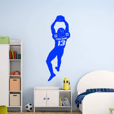 Football Player Wall Decal with Personalized Name VWAQ - CS48