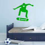 Custom Skateboarder Wall Decal Personalized With Name of Choice VWAQ - CS50