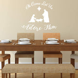 Oh Come Let Us Adore Him Nativity Scene Wall Decal VWAQ