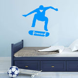 Custom Skateboarder Wall Decal Personalized With Name of Choice VWAQ - CS50
