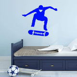 Custom Skateboarder Wall Decal Personalized With Name of Choice VWAQ - CS50