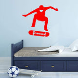 Custom Skateboarder Wall Decal Personalized With Name of Choice VWAQ - CS50