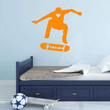 Custom Skateboarder Wall Decal Personalized With Name of Choice VWAQ - CS50