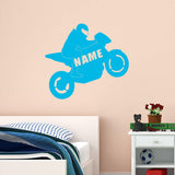 Custom Name Wall Decal Motorcycle Wall Art Street Bike Sticker VWAQ - CS59