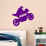 Custom Name Wall Decal Motorcycle Wall Art Street Bike Sticker VWAQ - CS59