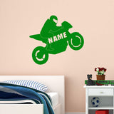 Custom Name Wall Decal Motorcycle Wall Art Street Bike Sticker VWAQ - CS59