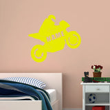 Custom Name Wall Decal Motorcycle Wall Art Street Bike Sticker VWAQ - CS59