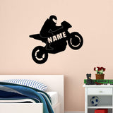 Custom Name Wall Decal Motorcycle Wall Art Street Bike Sticker VWAQ - CS59