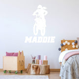 Custom Dirt Bike Decal with Girl Rider VWAQ - CS61