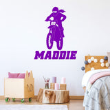 Custom Dirt Bike Decal with Girl Rider VWAQ - CS61