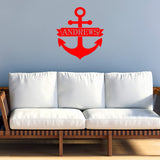 Custom Family Name Anchor Decal VWAQ - CS66