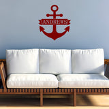 Custom Family Name Anchor Decal VWAQ - CS66