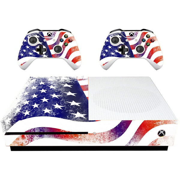 VWAQ American Flag Skin For Xbox One S Console and Controllers Decal To Fit Xbox One Slim - XSGC11 [video game]