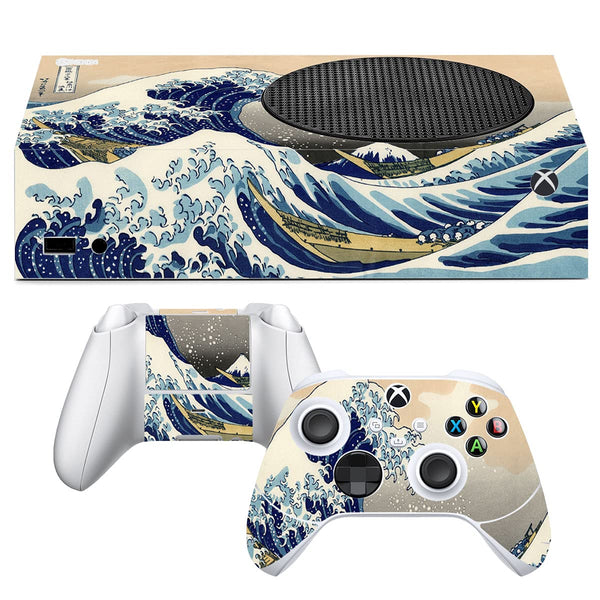 VWAQ The Great Wave off Kanagawa Skin For Xbox Series S Console and Controllers