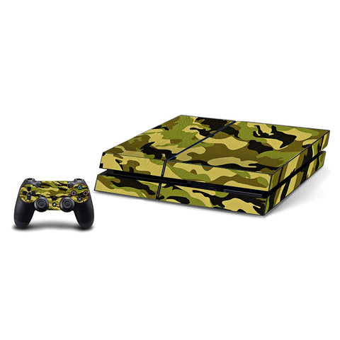 VWAQ Camo Skin For PS4 Console And Controller Woodland Camouflage Decals