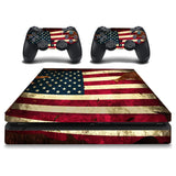 VWAQ American Flag Skin For PlayStation 4 Slim Decal Wrap To Fit PS4 Slim - PSGC12 [video game]