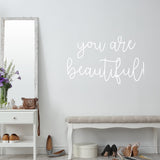 You are Beautiful Wall Decal Inspirational Girls Room Decor VWAQ