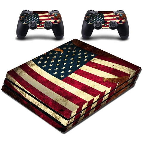 VWAQ American Flag Skin For PlayStation 4 Pro Console and Controllers Decals To Fit PS4 Pro - PPGC12 [video game]
