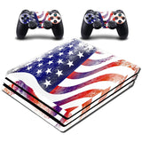 VWAQ American Flag Skin For PS4 Pro Console and Controllers Decals To Fit Playstation 4 Pro - PPGC11 [video game]