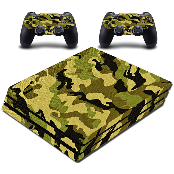VWAQ Camo Skin For PS4 Pro Console and Controllers Woodland Camouflage Decals To Fit PlayStation 4 Pro - PPGC13 [video game]