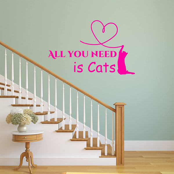 All You Need is Cats Love Wall Decal VWAQ