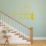 All You Need is Cats Love Wall Decal VWAQ